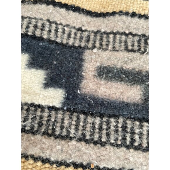 Vintage 1960s Alpaca Wool Saddle Blanket Rug Southwestern - Picture 5 of 14